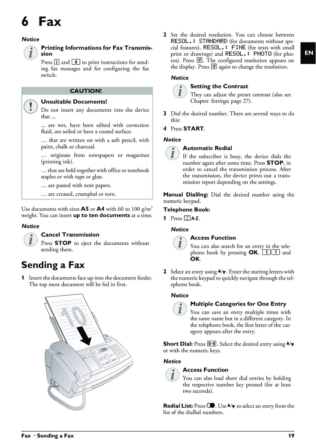 Philips PPF 675 user manual Sending a Fax 