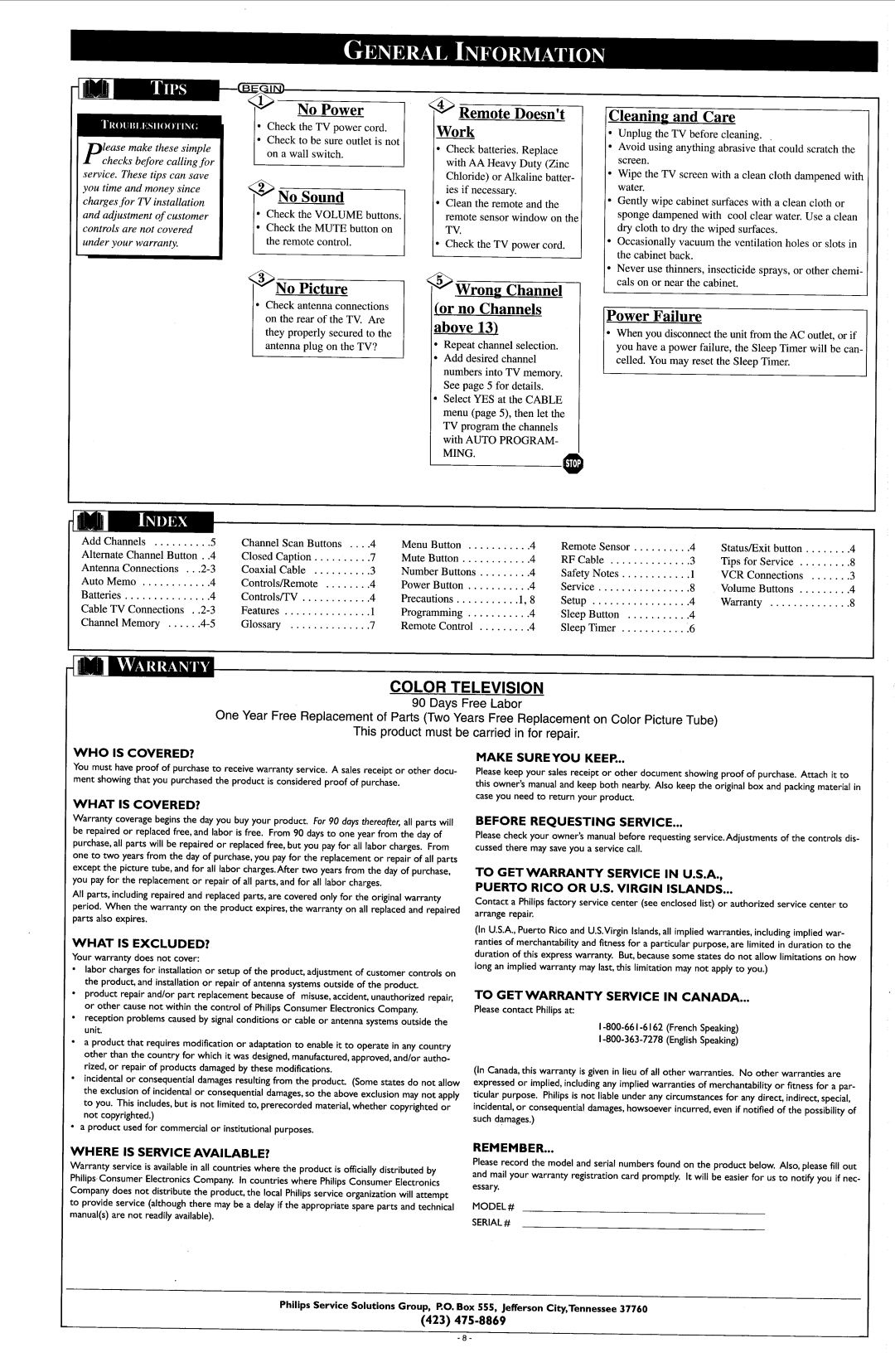 Philips PR1905X, PR1908B manual 