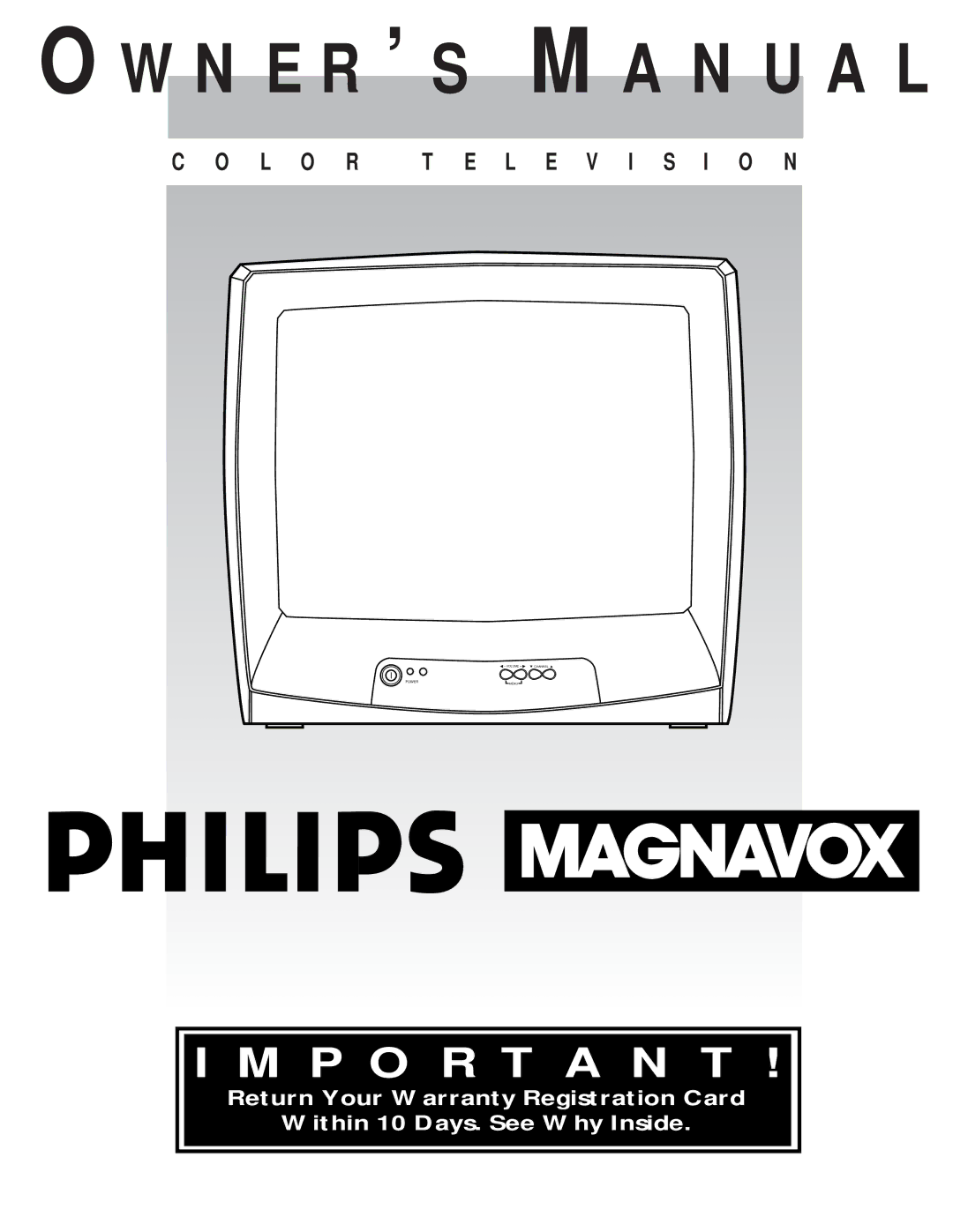 Philips PR1917C warranty N E R ’ S M a N U a L 