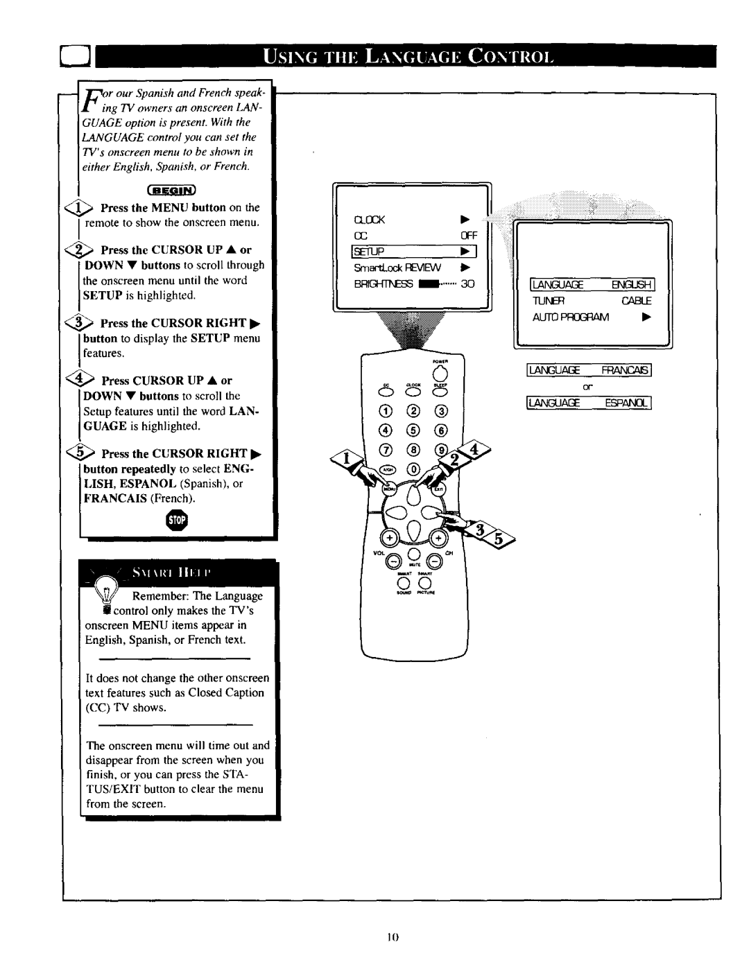 Philips PRI39IXI manual Press the Menu button on, Tuner Cable Autoprogram 