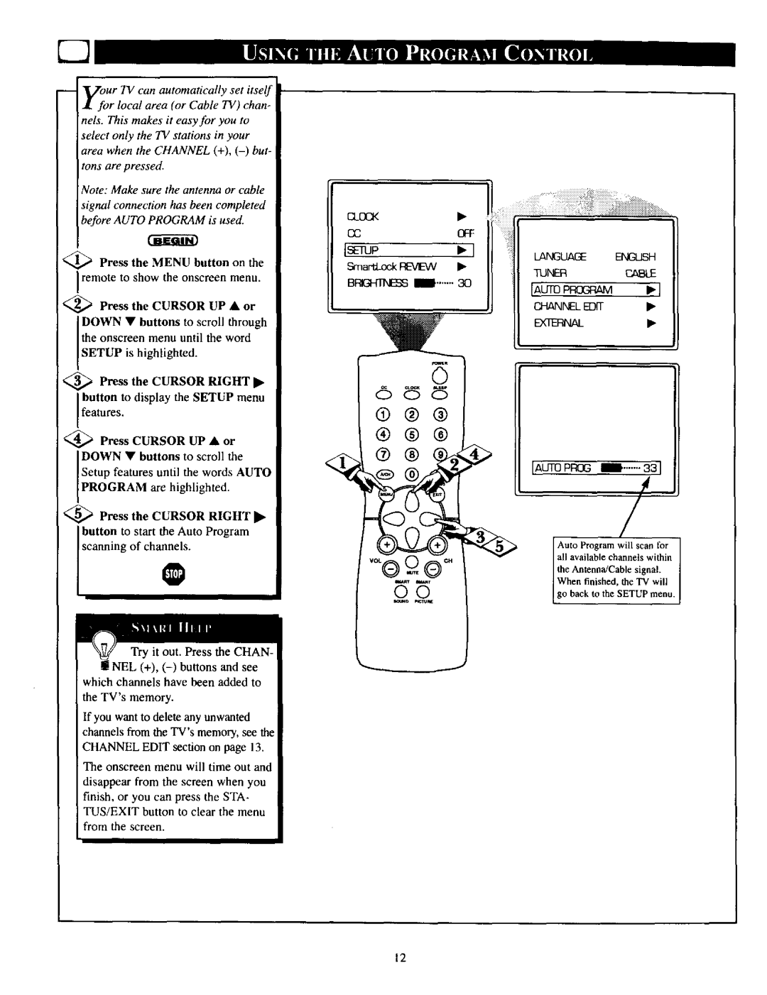 Philips PRI39IXI manual Press the Cursor UP or I Down buttons to scroll through, Press Cursor UPor or, Buttons, VoLQ= 