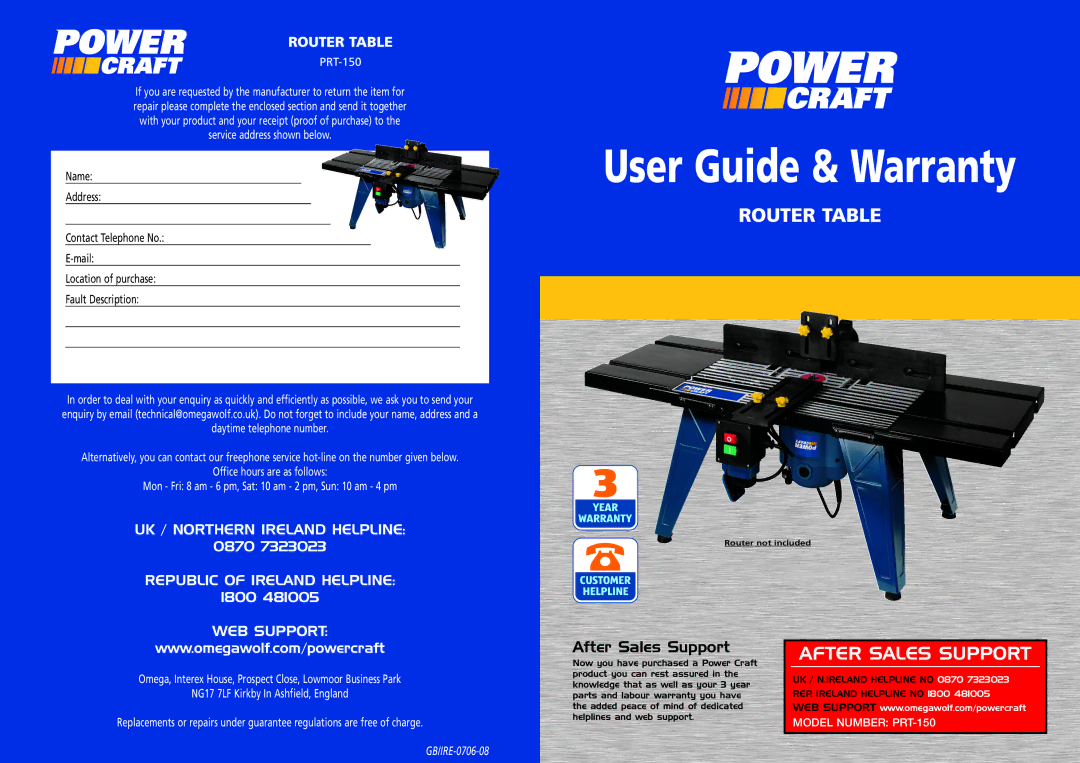 Philips PRT-150 warranty User Guide & Warranty 