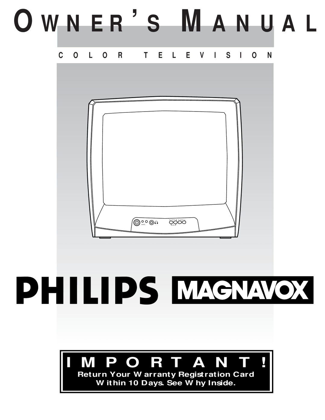 Philips PS 1964C warranty N E R ’ S M a N U a L 