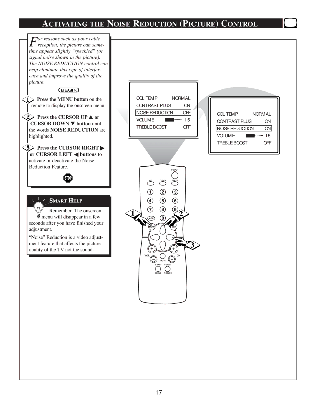 Philips PS1956C1 manual Activating the Noise Reduction Picture Control 