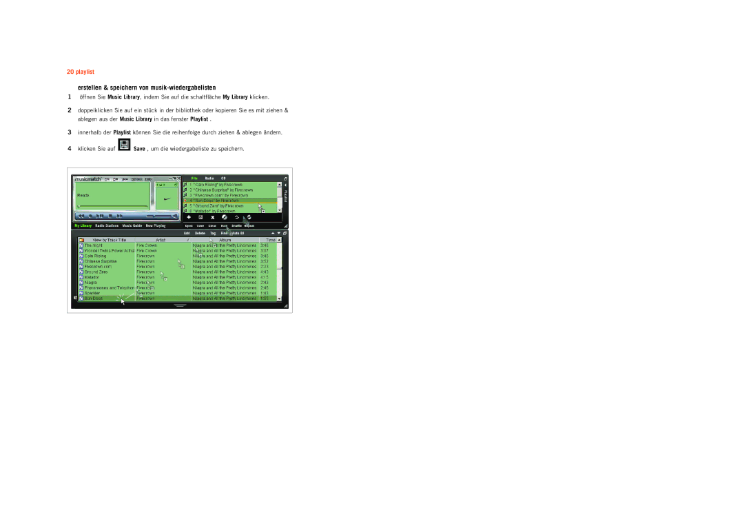 Philips psa[64 manual Erstellen & speichern von musik-wiedergabelisten 