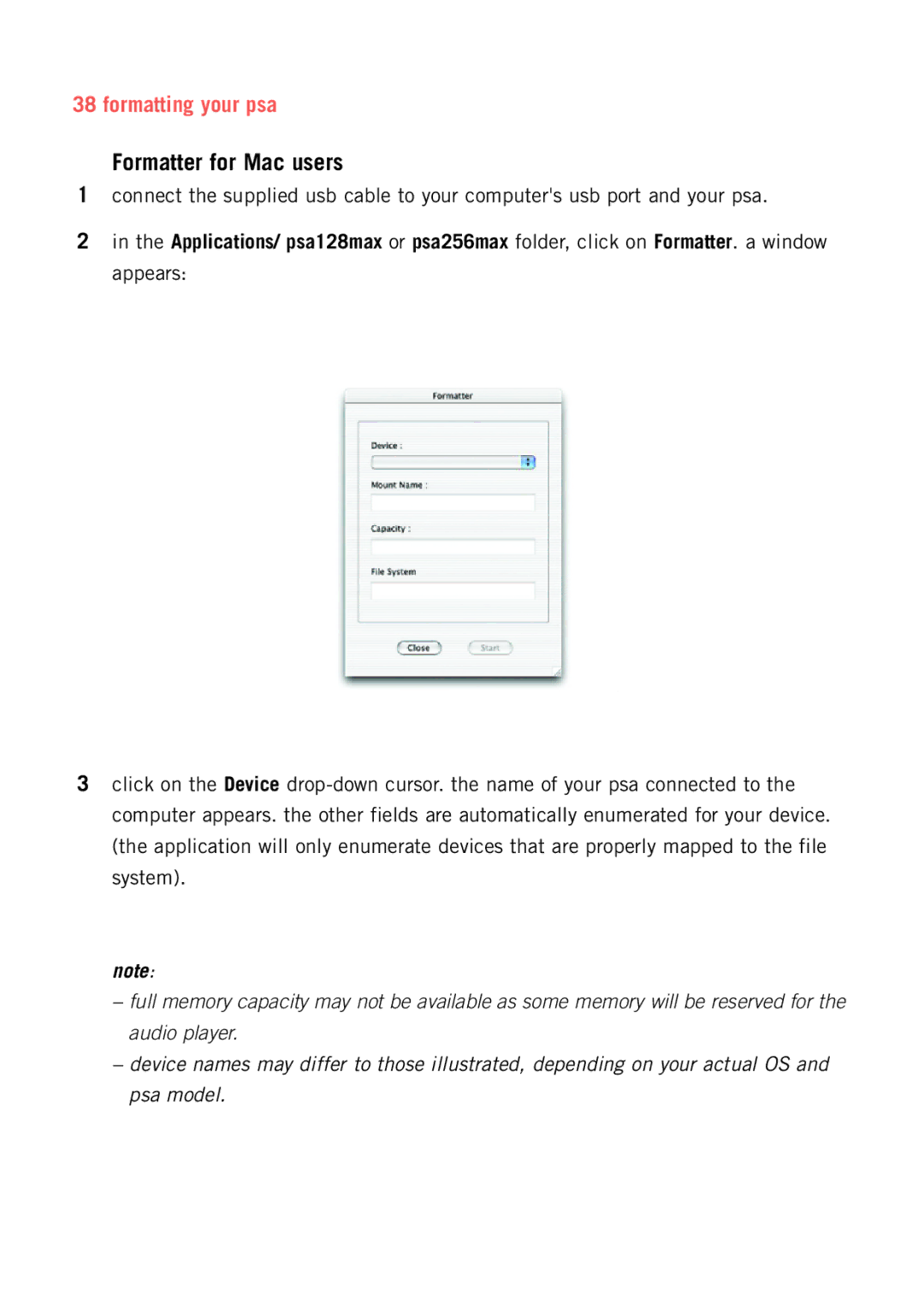 Philips psaplay user manual Formatter for Mac users 