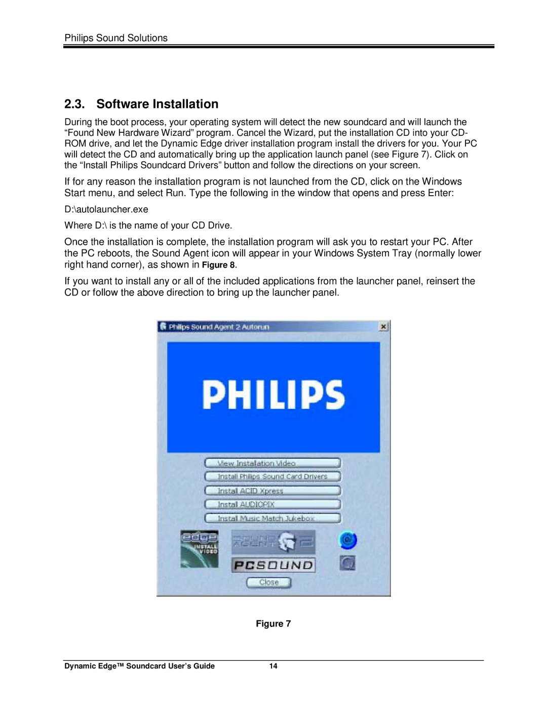 Philips PSC604 manual Software Installation 