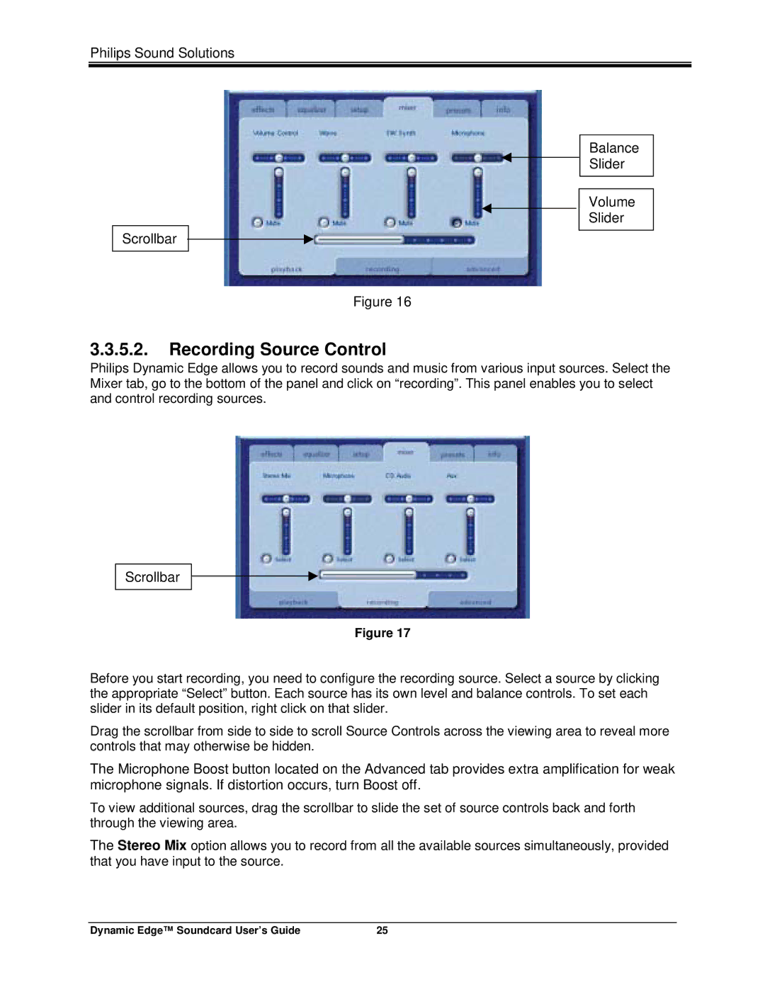 Philips PSC604 manual Recording Source Control 