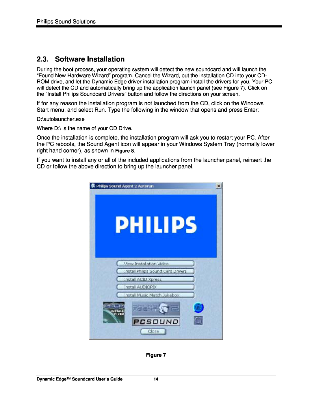 Philips PSC604 manual Software Installation 