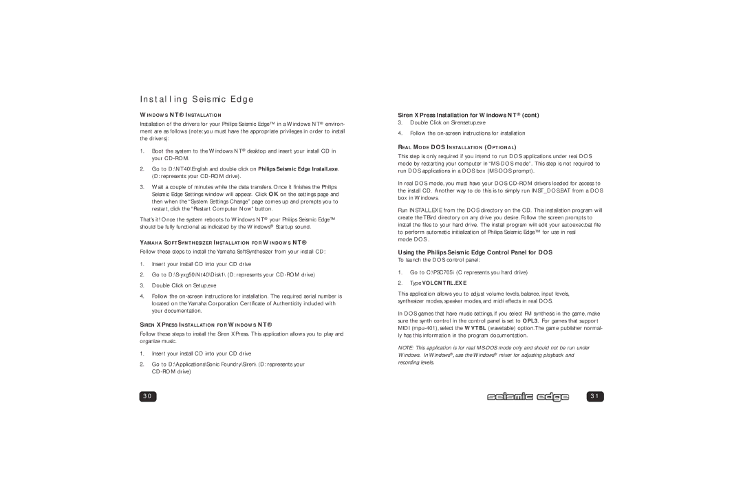 Philips user manual Siren XPress Installation for Windows NT, Go to C\PSC705\ C represents you hard drive 