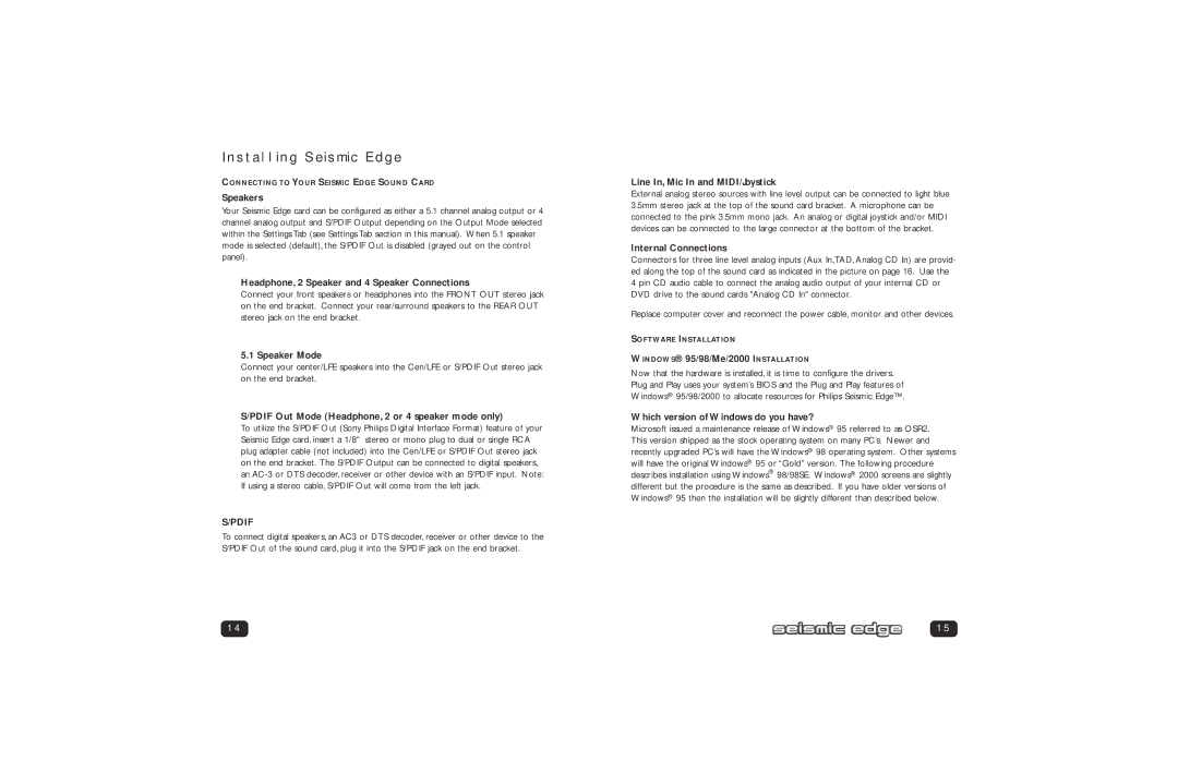 Philips PSC705 user manual Pdif 