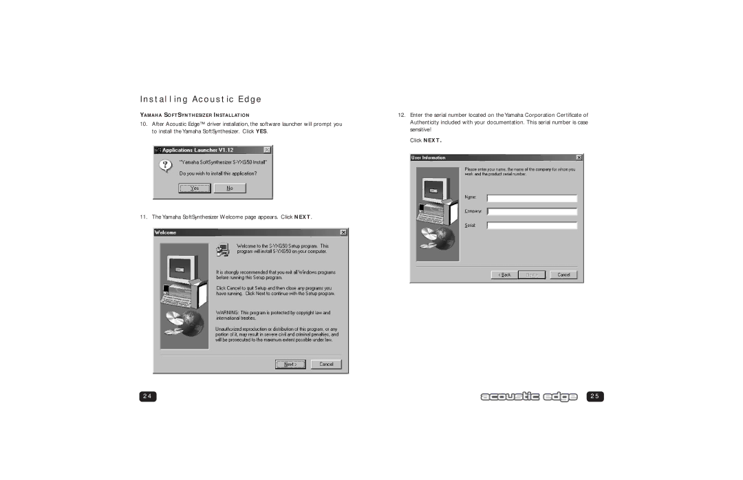 Philips PSC706 user manual Yamaha Softsynthesizer Installation 