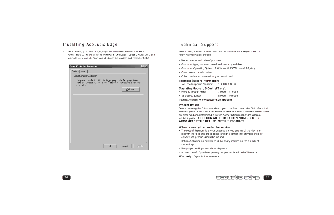 Philips PSC706 user manual Technical Support 