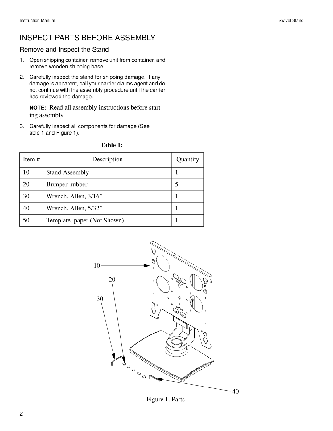 Philips (PSS-2000BR/SS) instruction manual Inspect Parts Before Assembly 