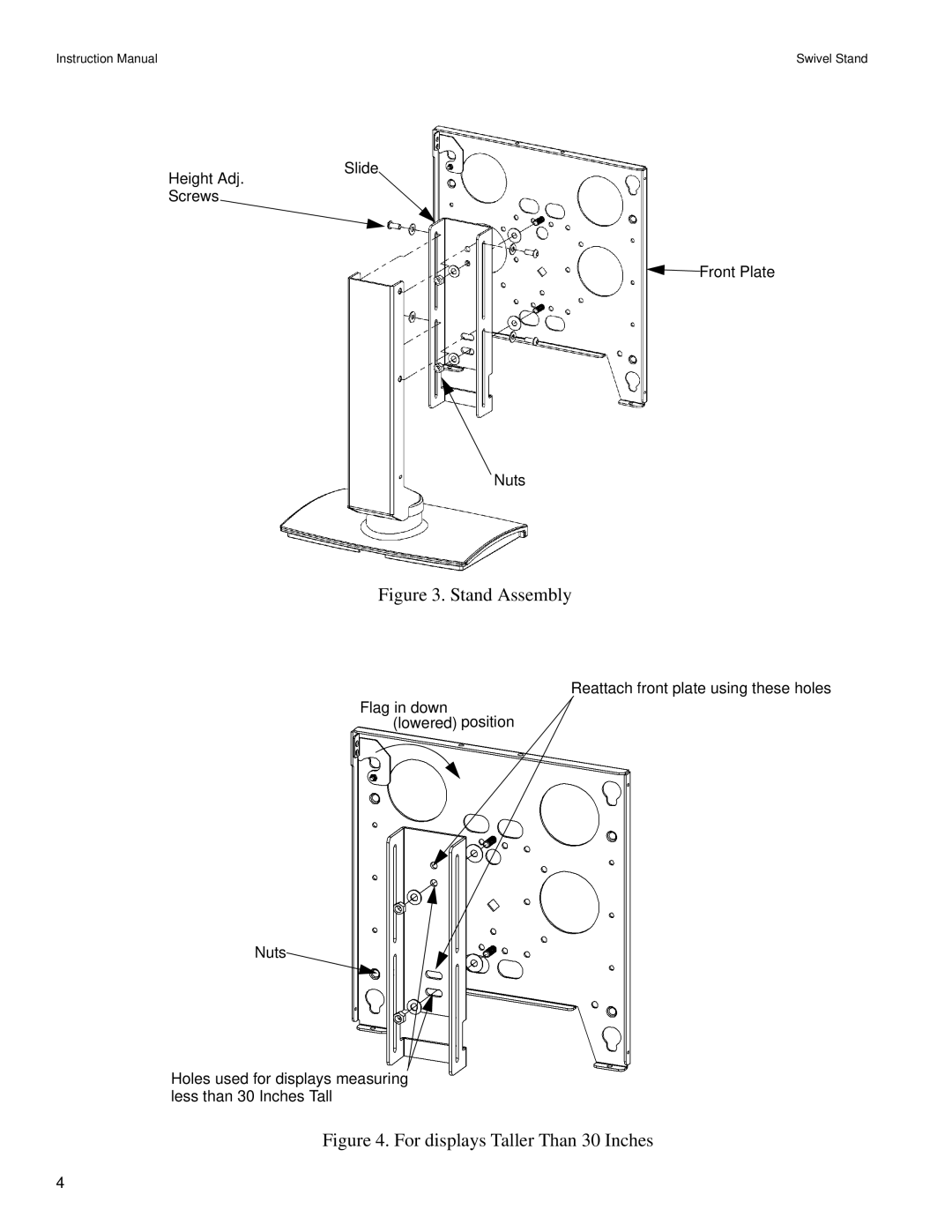 Philips (PSS-2000BR/SS) instruction manual For displays Taller Than 30 Inches 