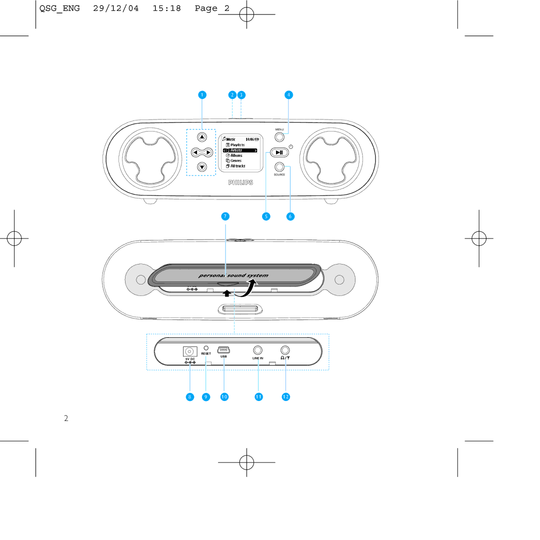 Philips PSS110/07 user manual Menu 