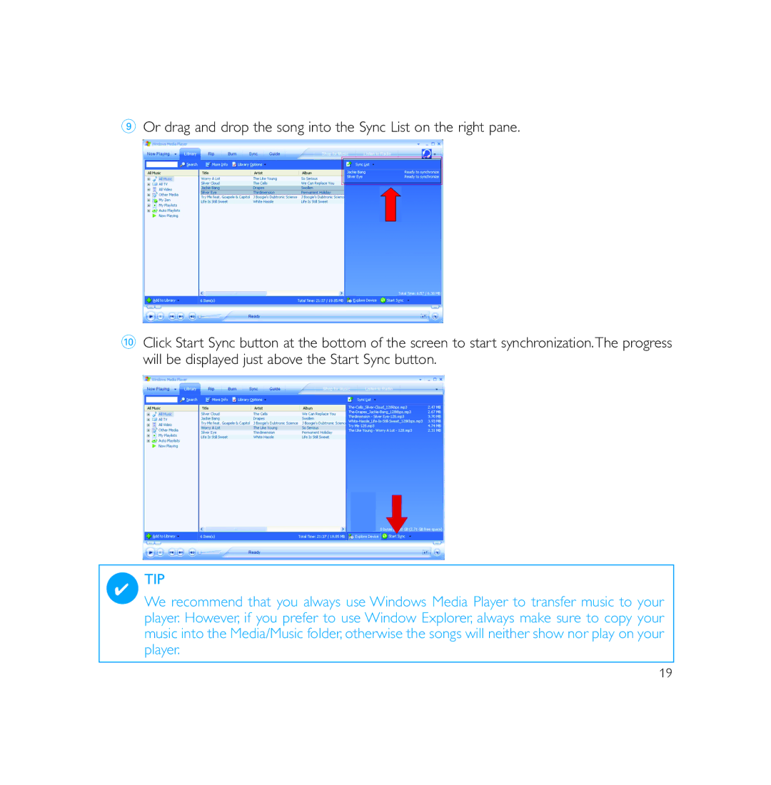 Philips PSS231 user manual Tip 