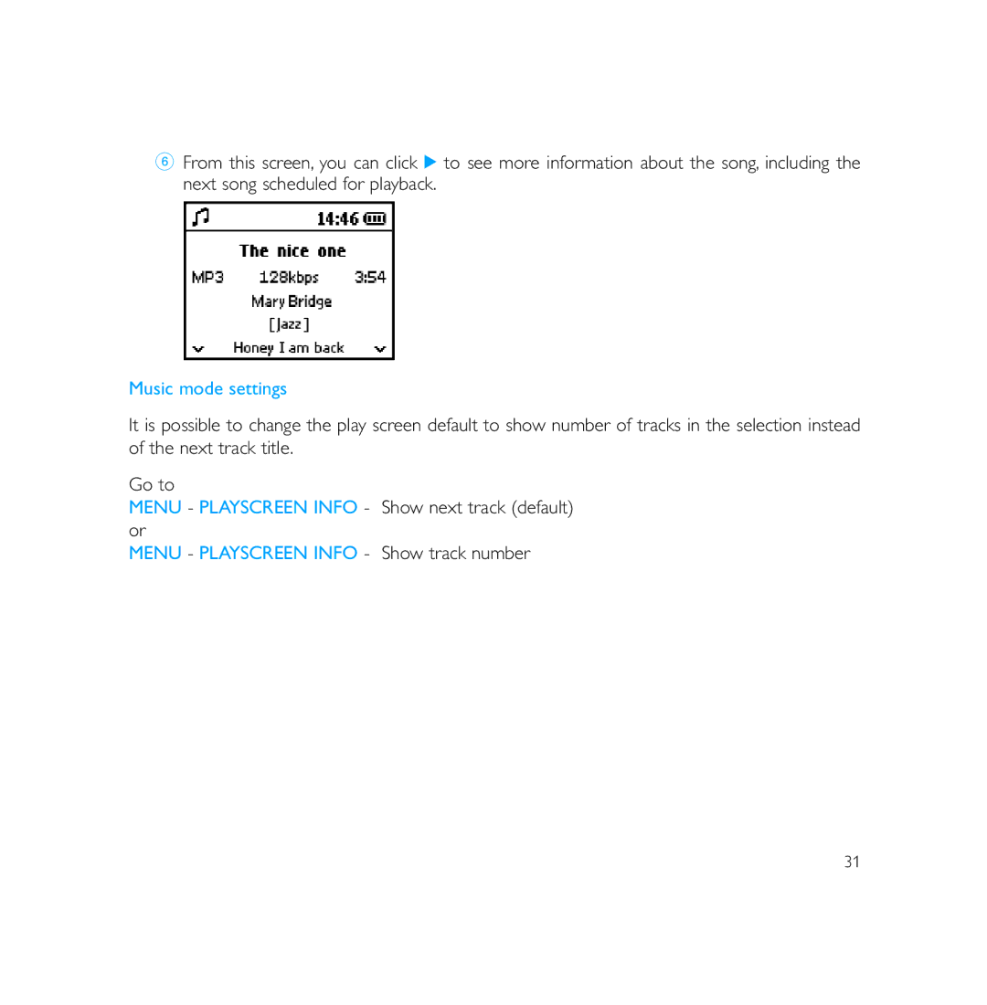 Philips PSS231 user manual Music mode settings 