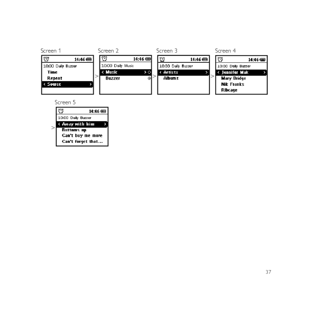 Philips PSS231 user manual Screen 