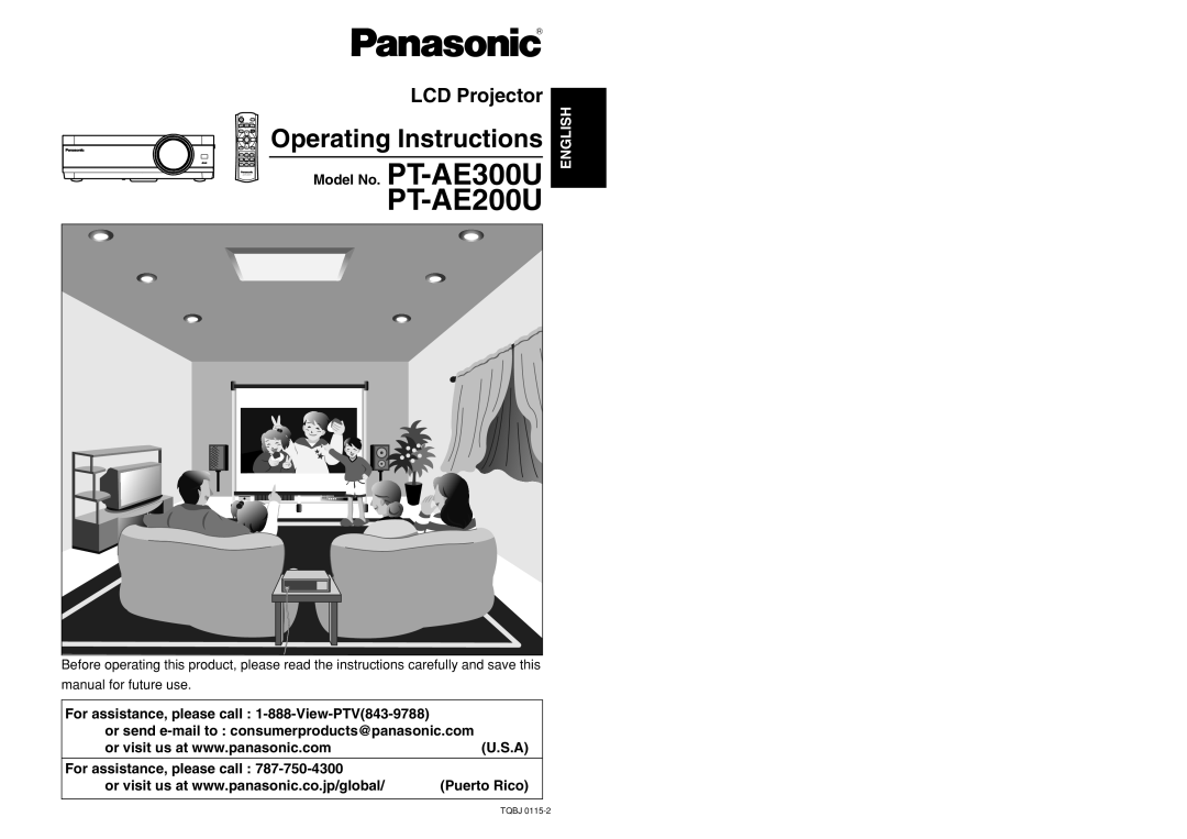 Philips PT-AE200U, PT-AE300U manual Operating Instructions, LCD Projector 