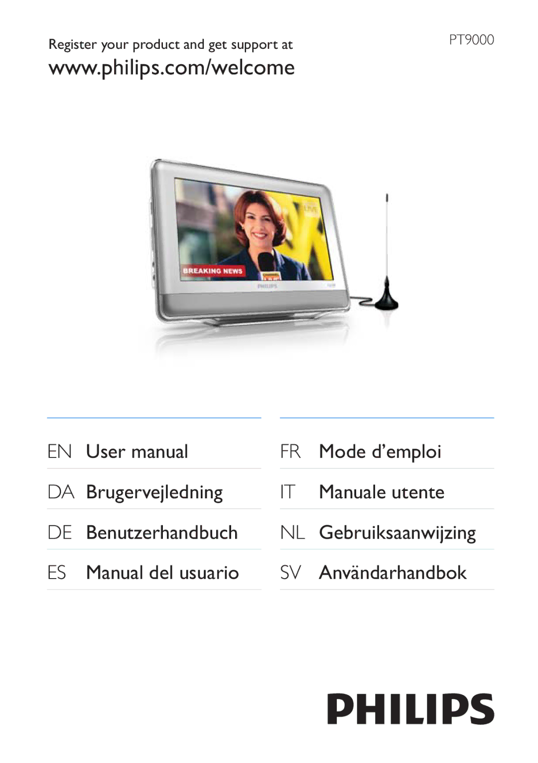 Philips PT9000/12 user manual Register your product and get support at 