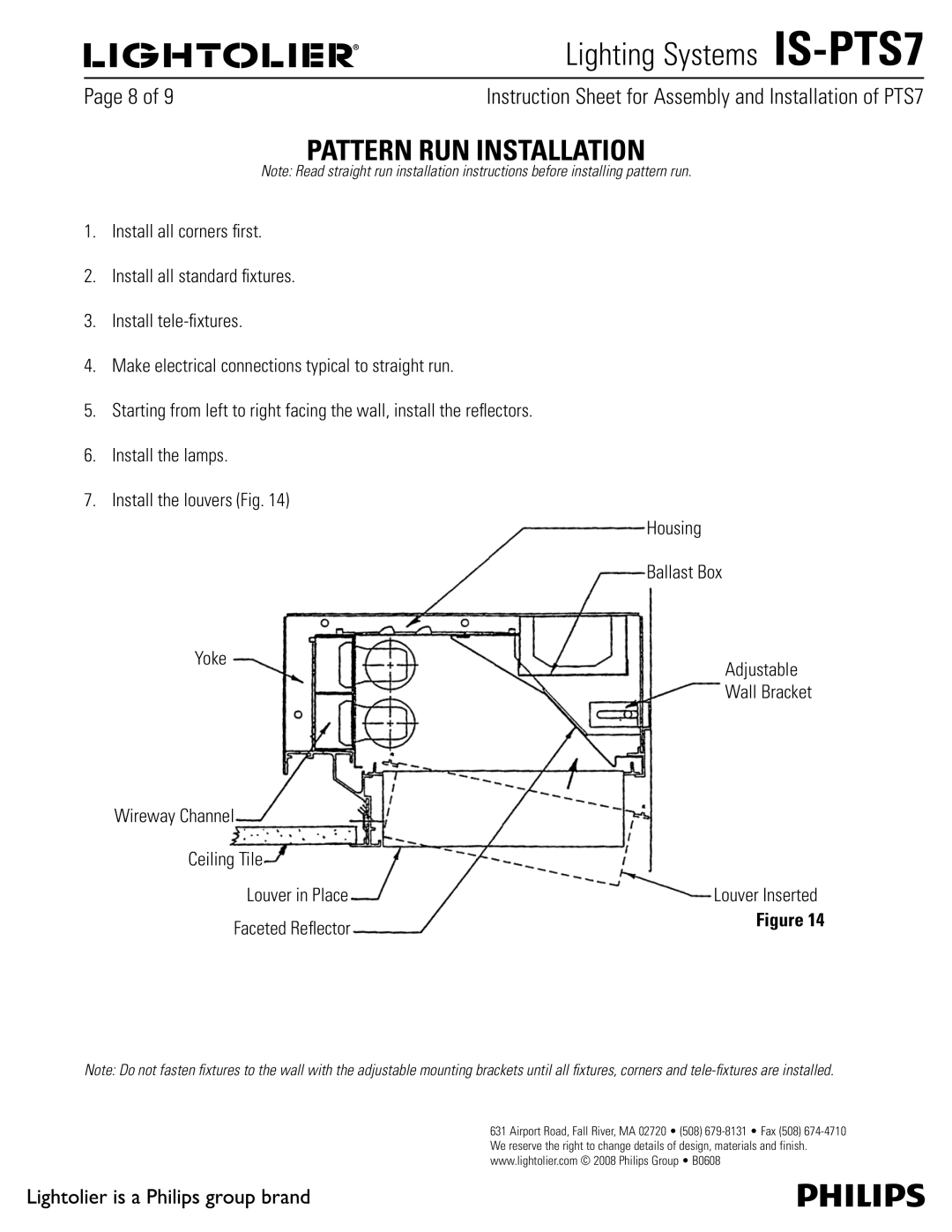 Philips PTS7 Pattern RUN Installation, OtubmmUifMbnqt OtubmmUifMpvwfst Jh Plf, PVWFSJO1MBDF, Pvwfs*Otfsufe 