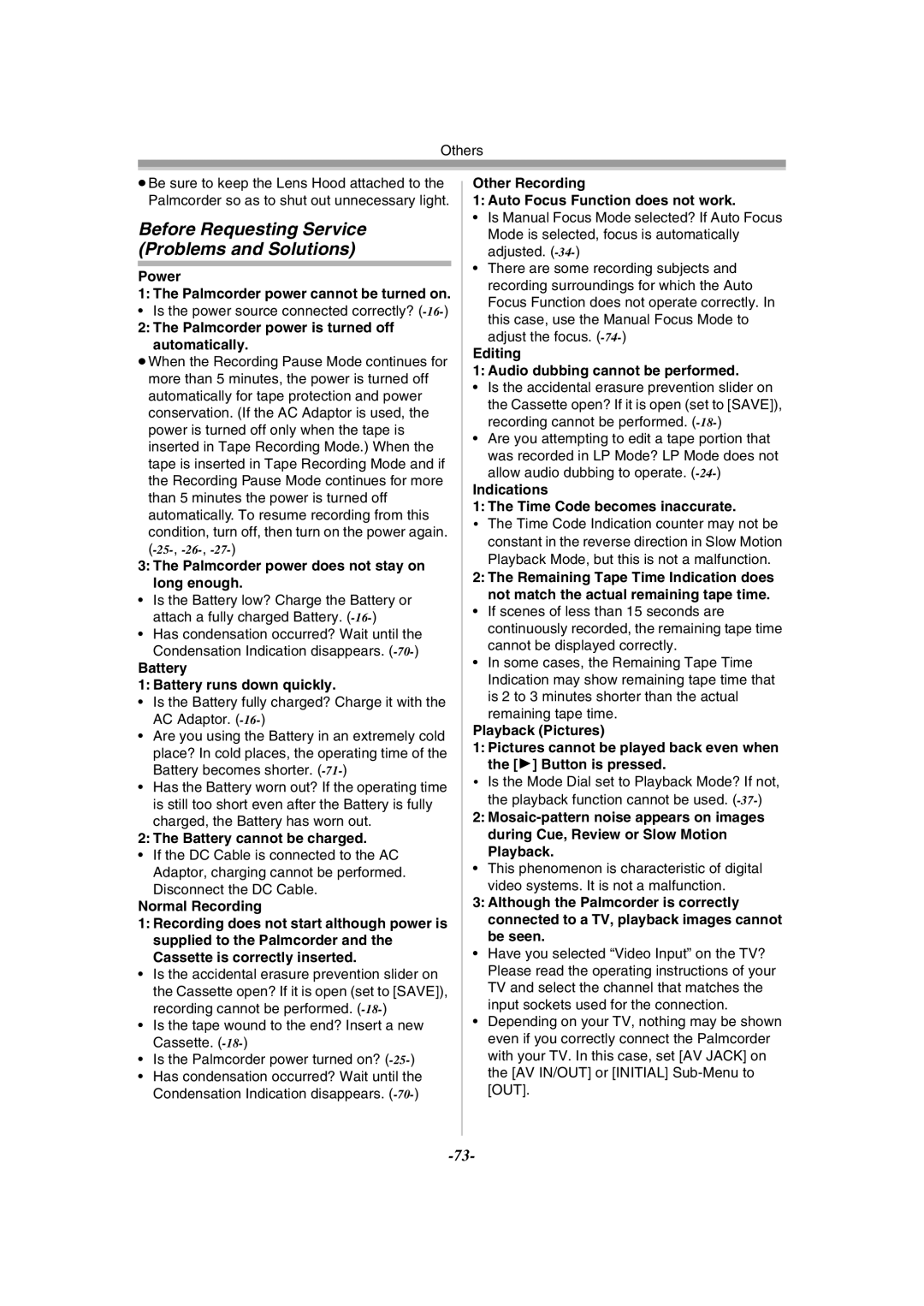 Philips PV-GS55 operating instructions Before Requesting Service Problems and Solutions 