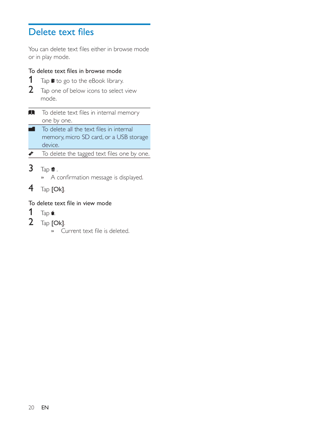 Philips PV7005 user manual 20 EN 