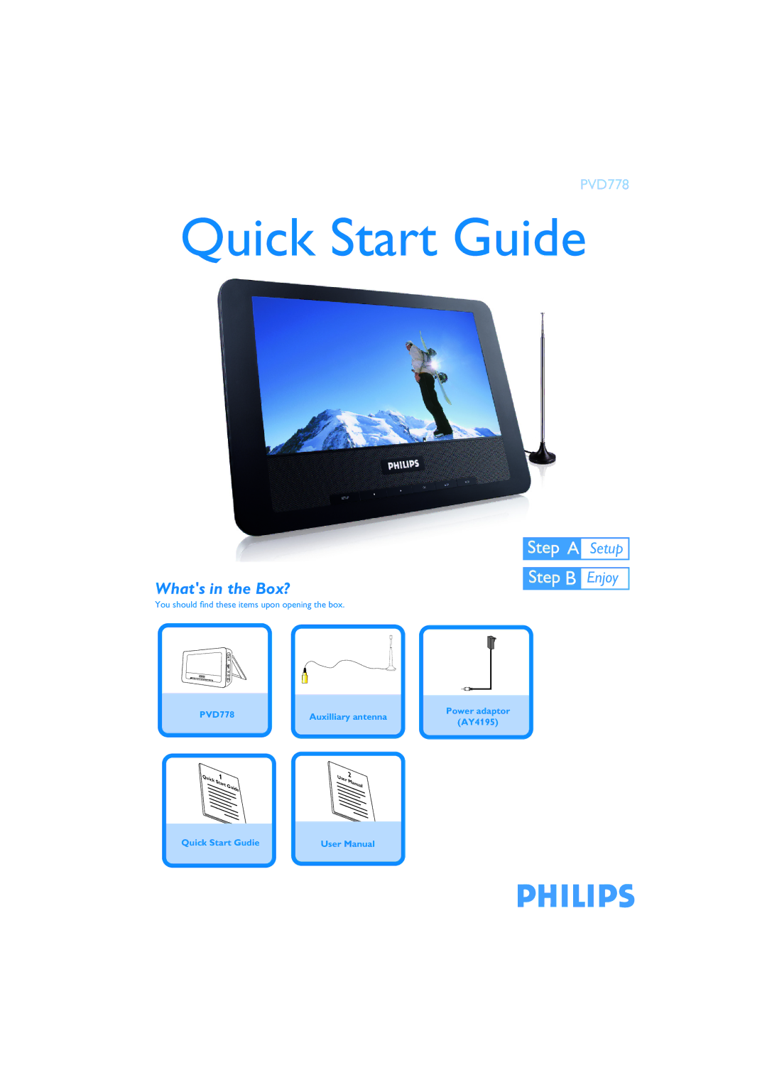 Philips PVD778 quick start Quick Start Guide, Whats in the Box? 