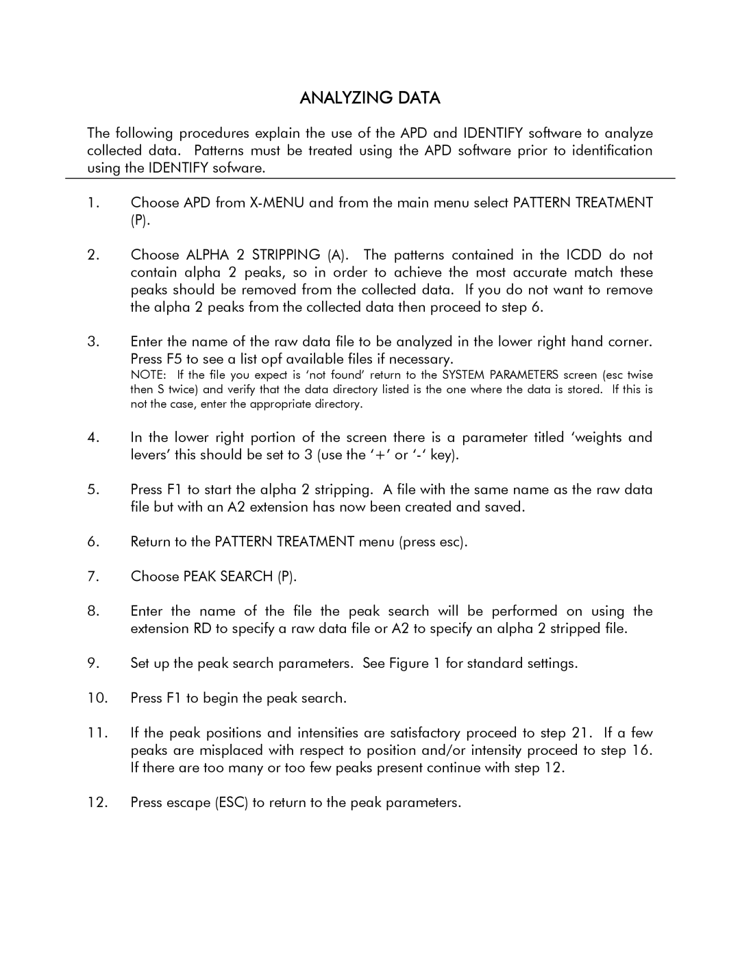 Philips PW-1710 manual Analyzing Data 