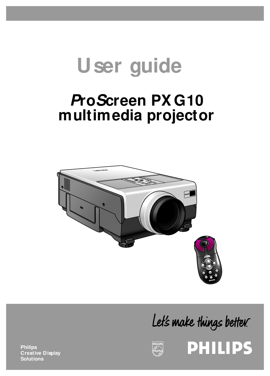 Philips PXG10 manual User guide 