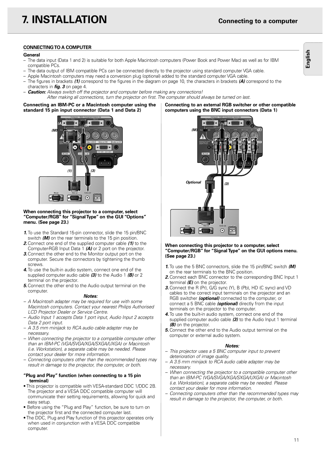 Philips PXG10 manual Connecting to a computer, Connecting to a Computer, General 