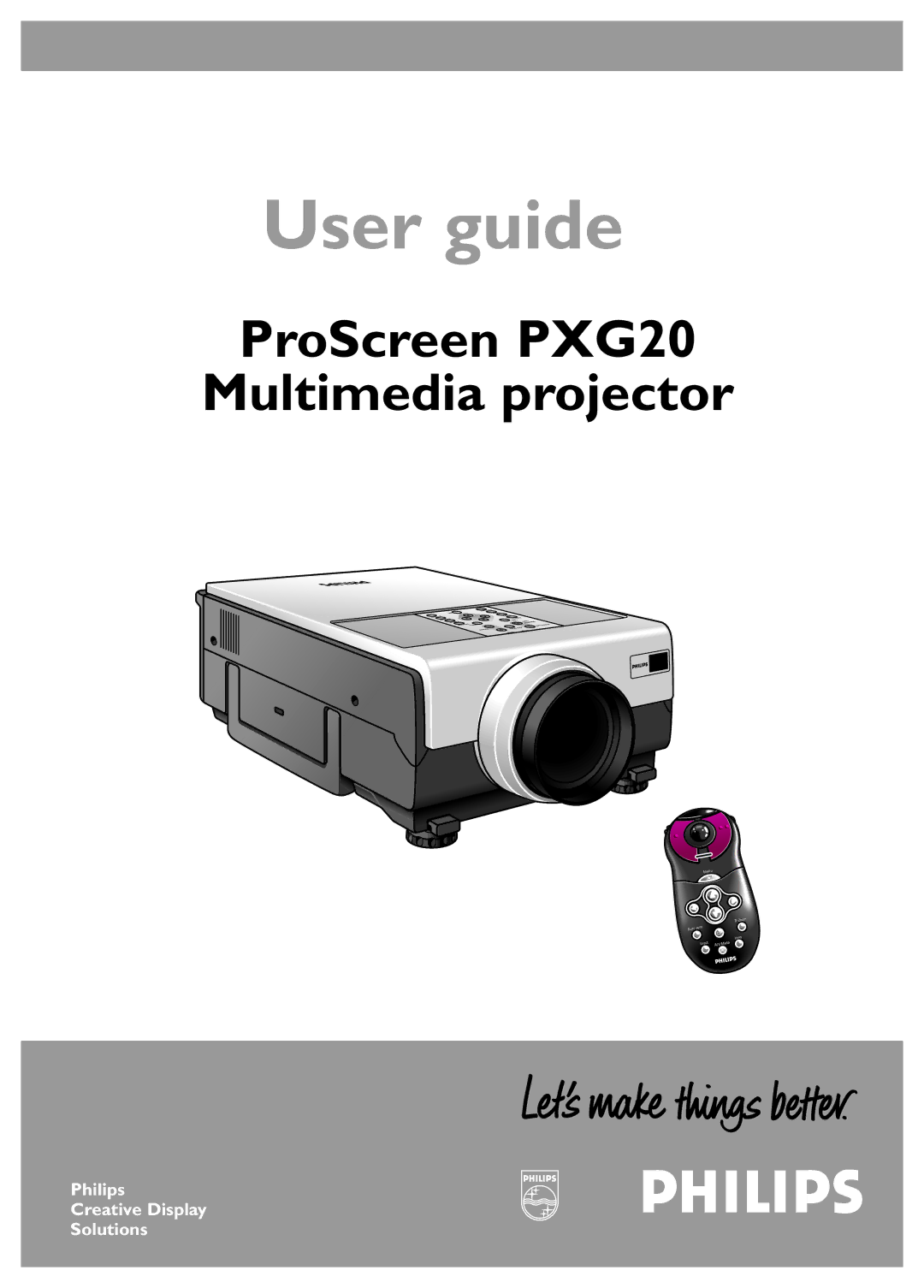 Philips PXG20 manual User guide 