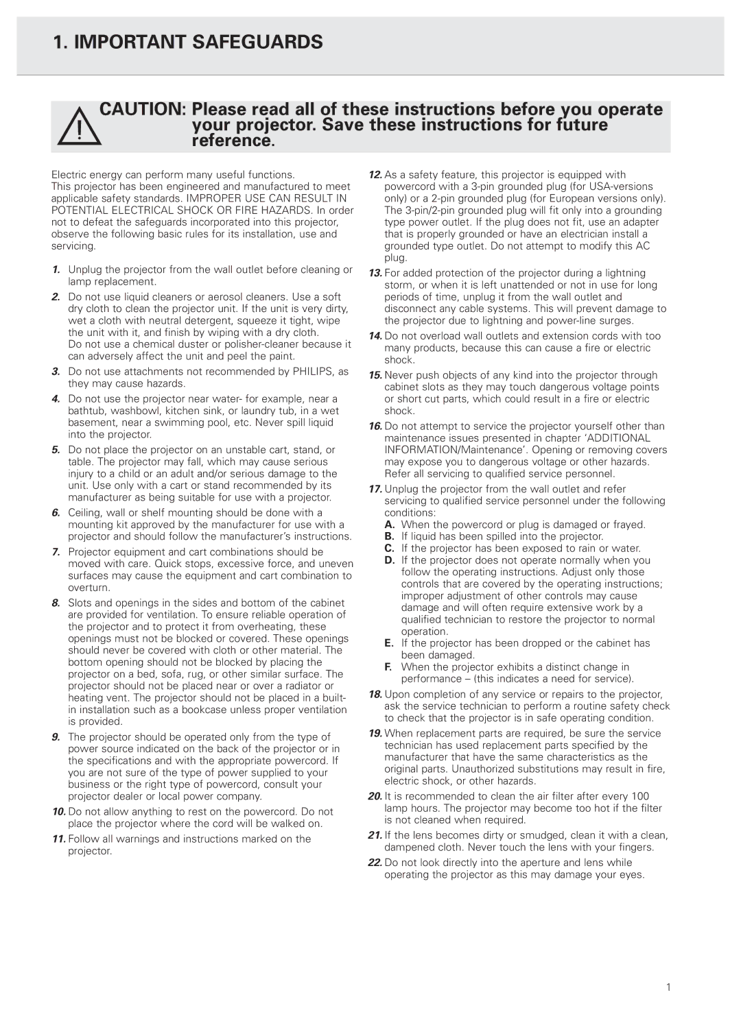 Philips PXG20 manual Important Safeguards, Reference 