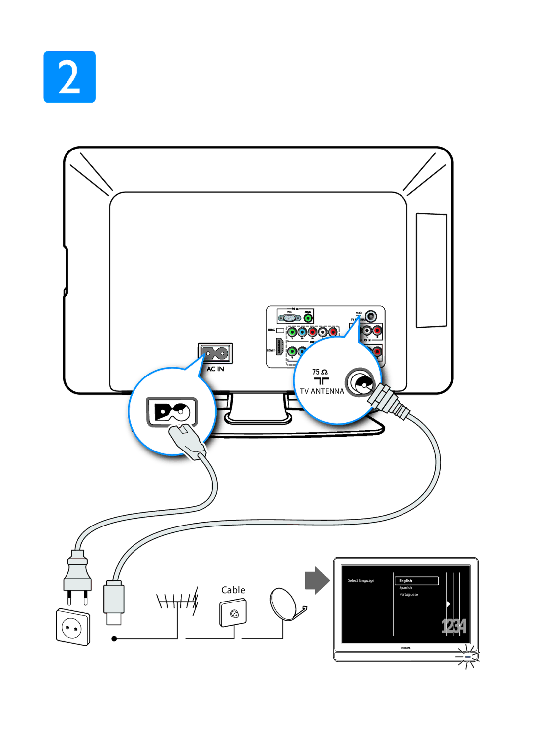 Philips Q41G78308138A manual Cable 