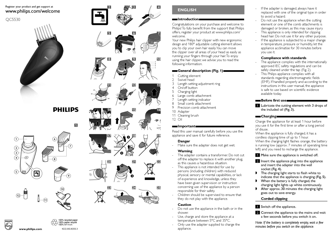 Philips QC5530 user manual English 