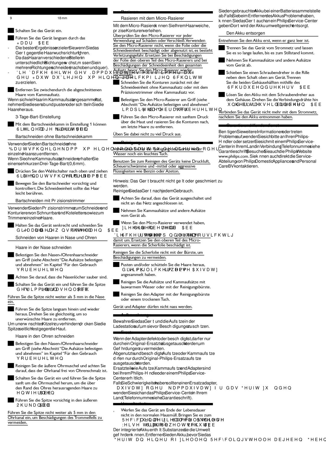 Philips QG3150 Tage-Bart-Einstellung, Bartschneiden ohne Bartschneidekamm, Bartschneiden mit Präzisionstrimmer, Reinigung 