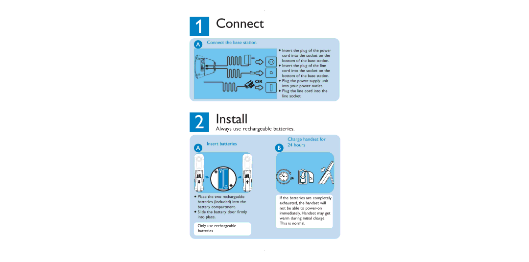 Philips QSG XL340 quick start Connect, Install 