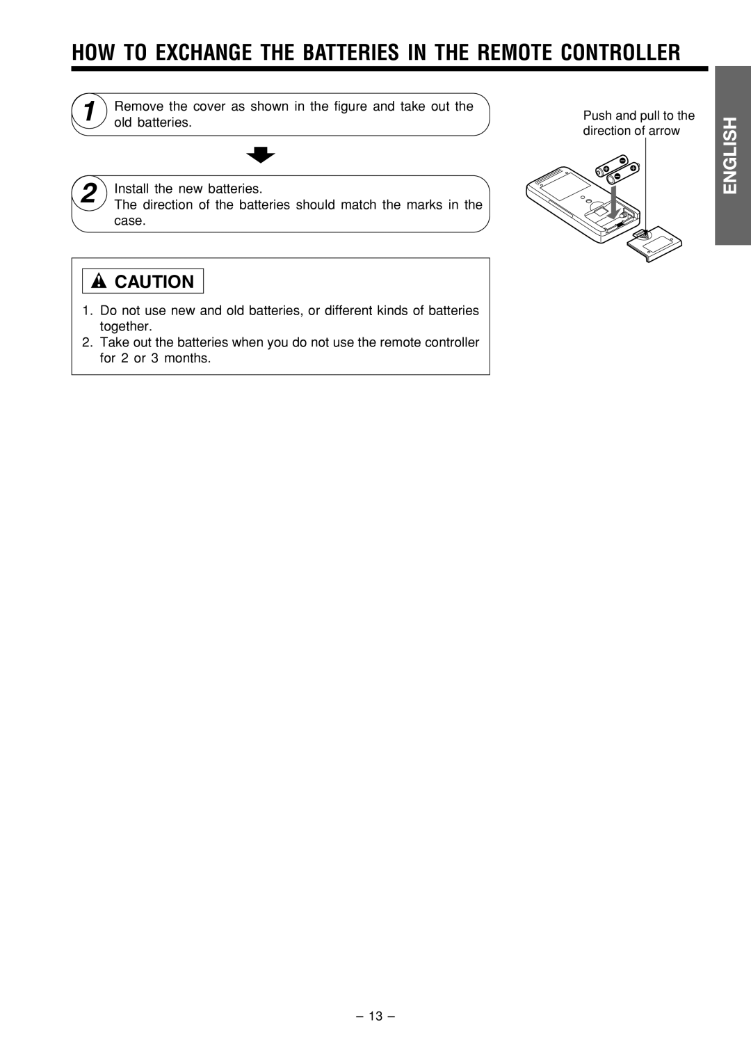 Philips RAC-18C9, RAS-18C9 instruction manual HOW to Exchange the Batteries in the Remote Controller 