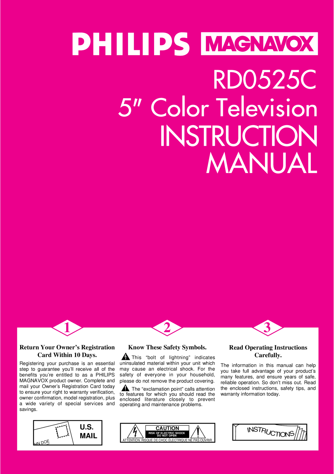 Philips RD 0525C operating instructions Mail 