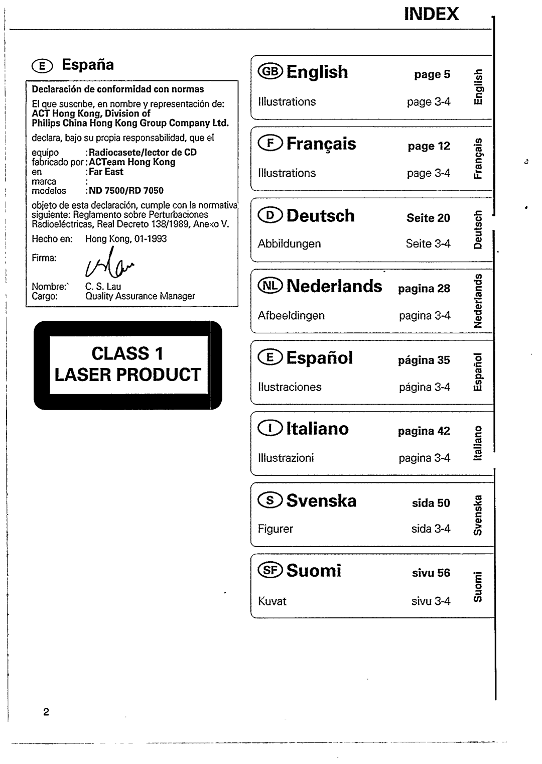 Philips RD 7050/58, ND 7500/58 manual 