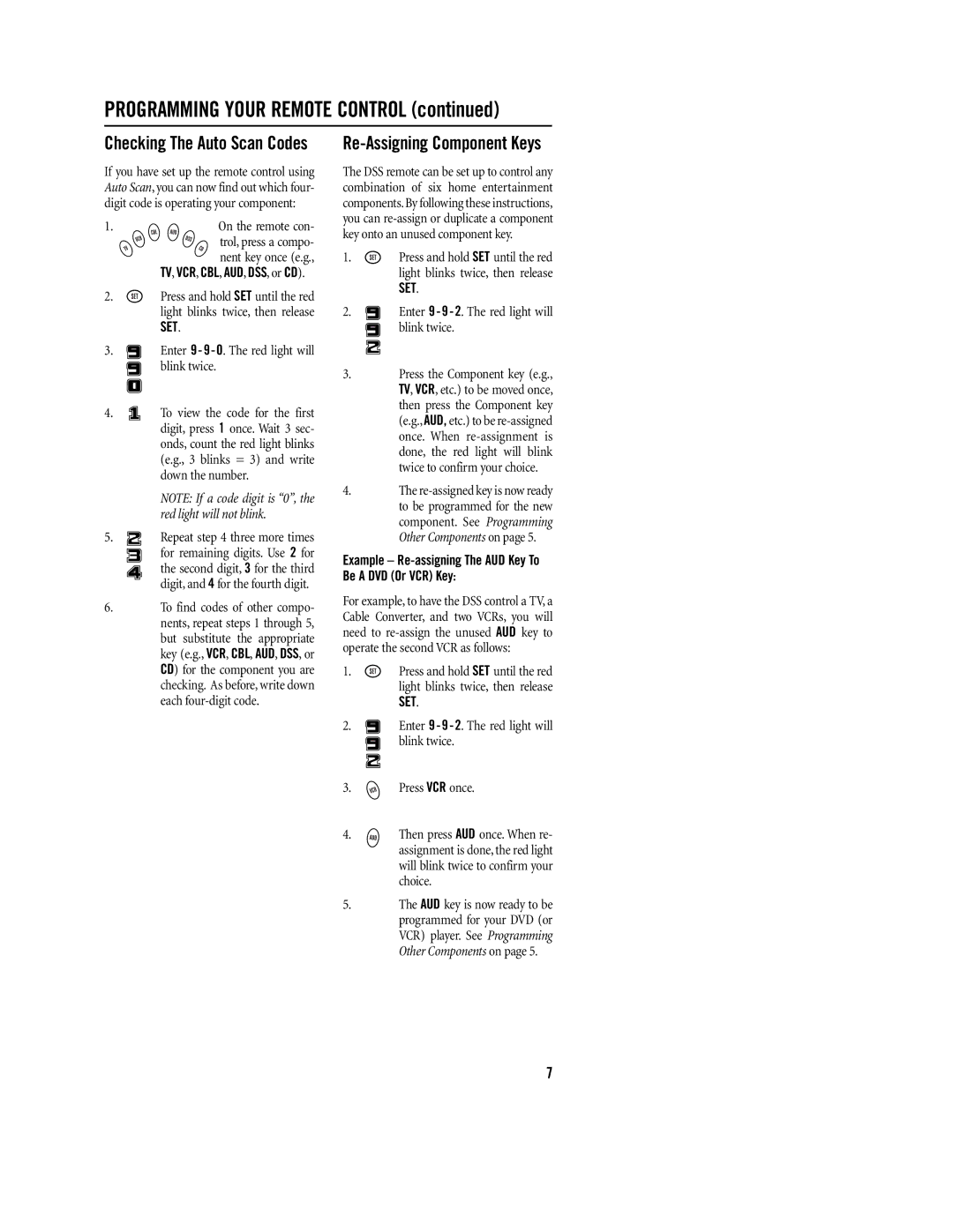 Philips REM400 setup guide Checking The Auto Scan Codes, Set, Blink twice, Down the number 