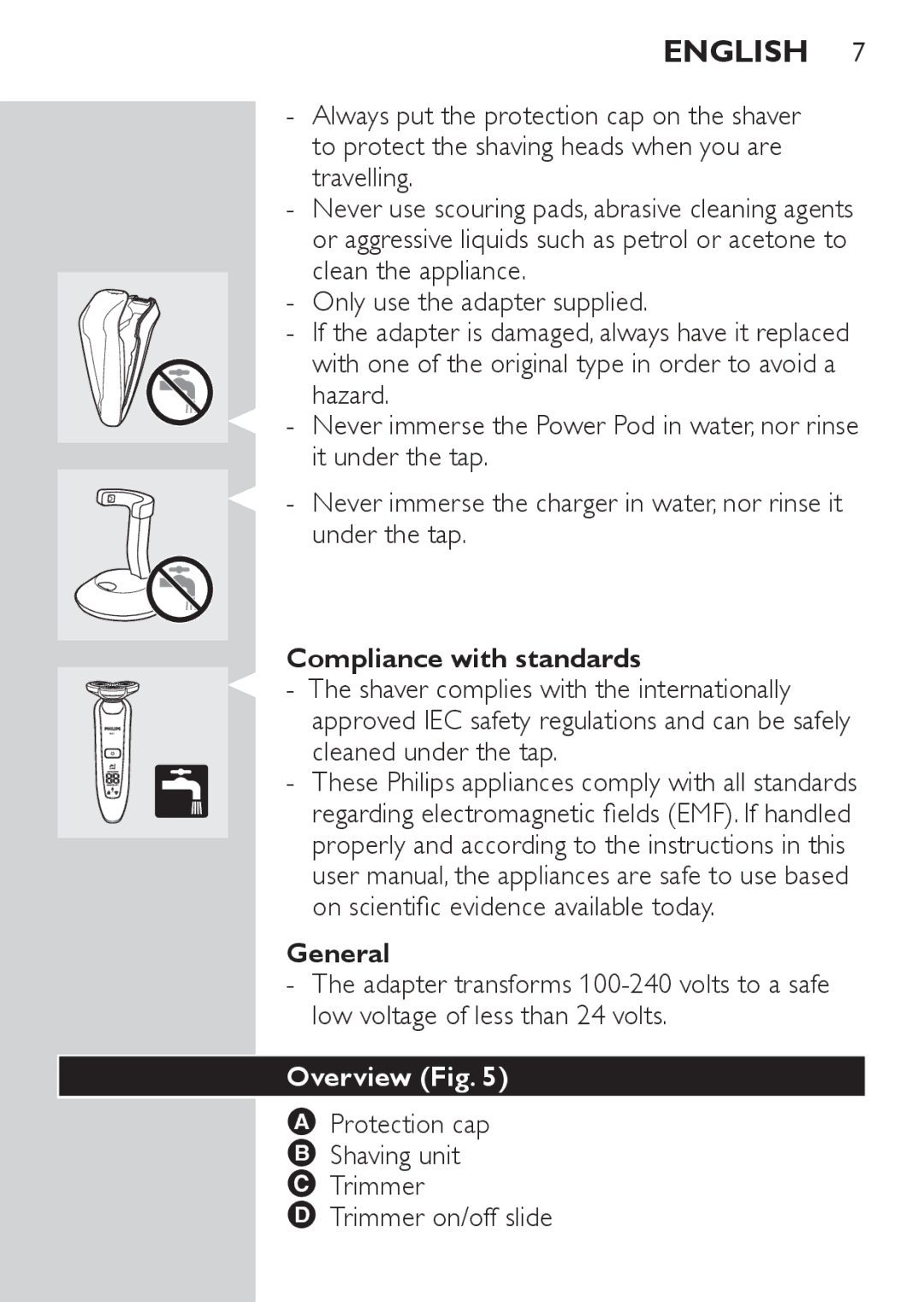 Philips RQ1050, RQ1052, RQ1062, RQ1060 manual Compliance with standards, General, Overview 