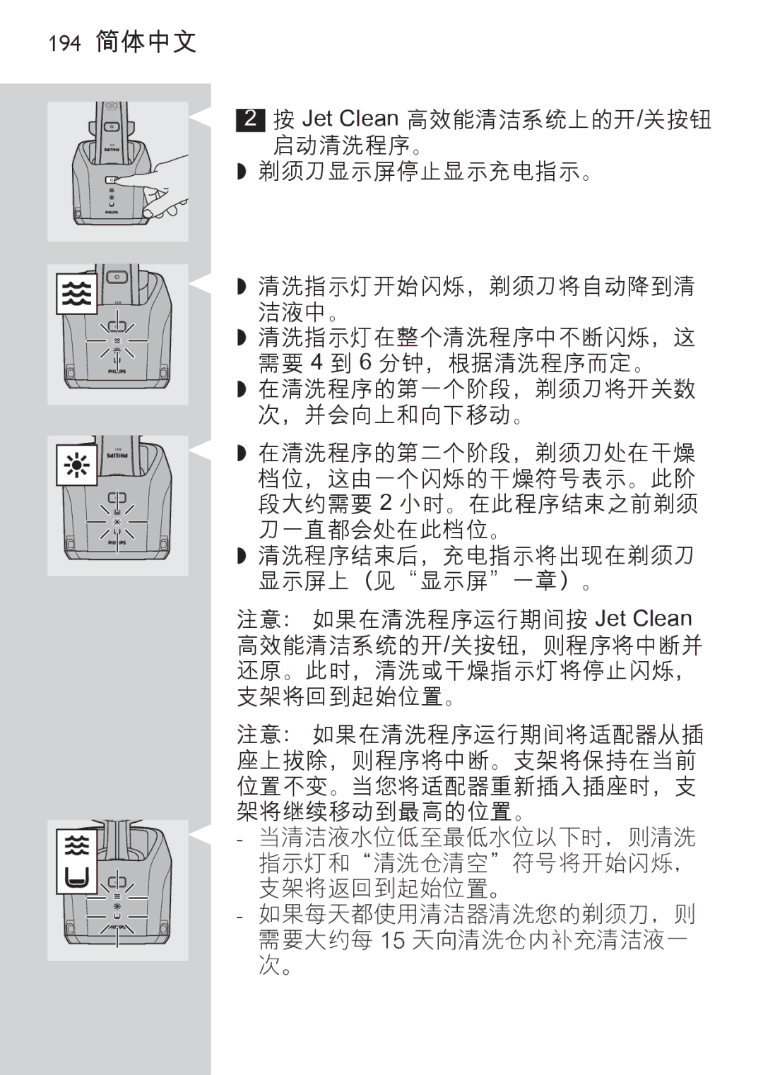 Philips RQ1087, RQ1077 manual 194 简体中文 