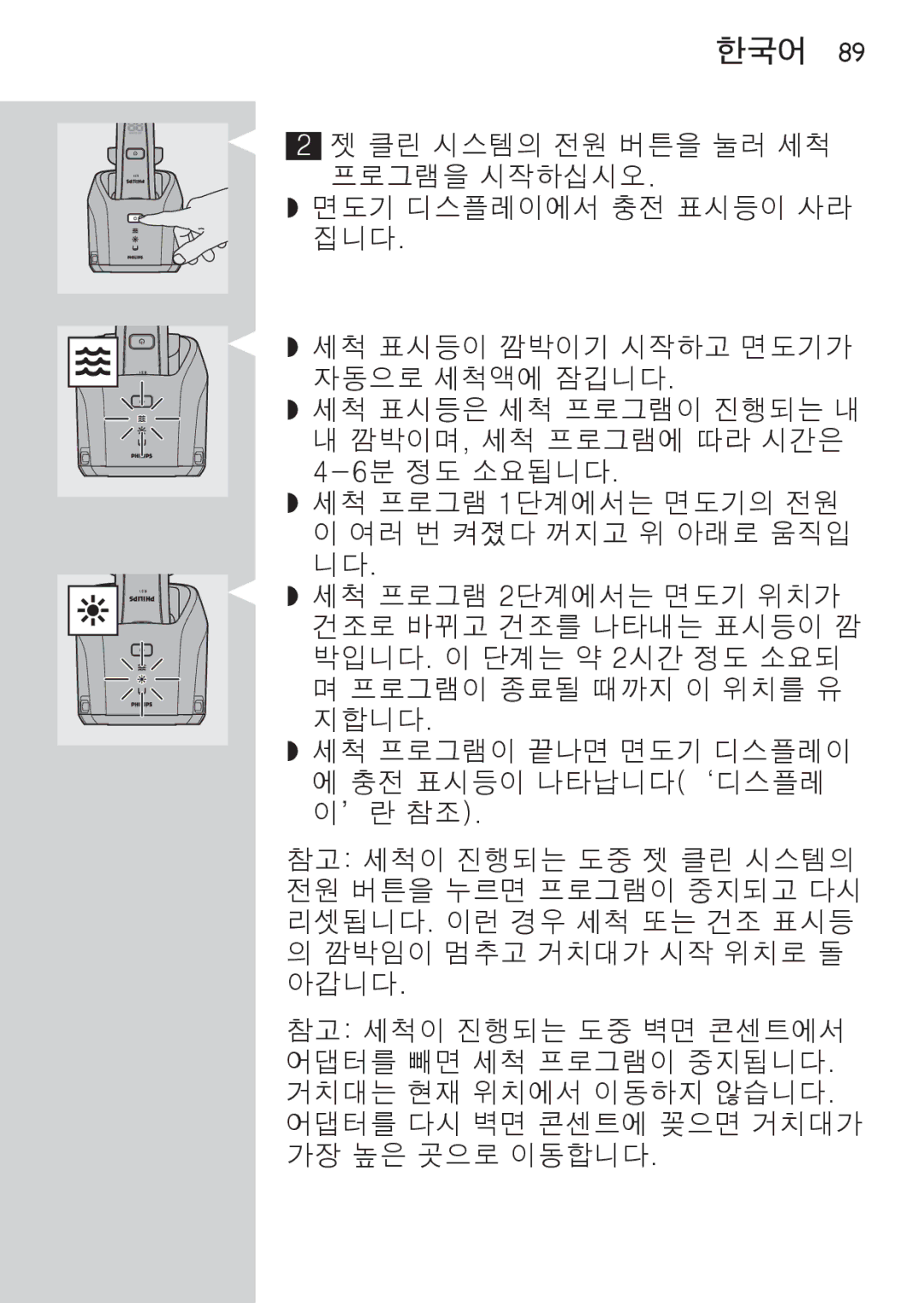 Philips RQ1077, RQ1087 manual 한국어 