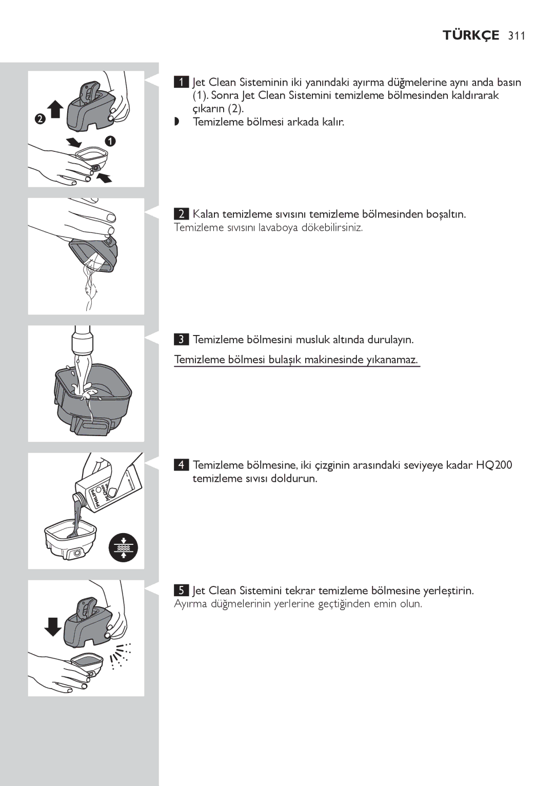 Philips RQ1200 user manual Türkçe 