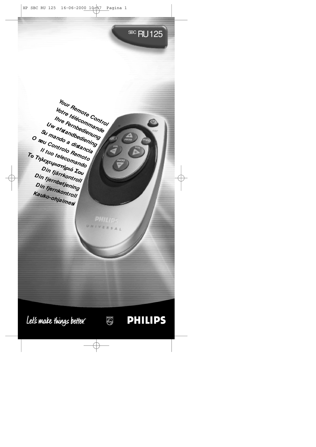 Philips manual SBC RU125 