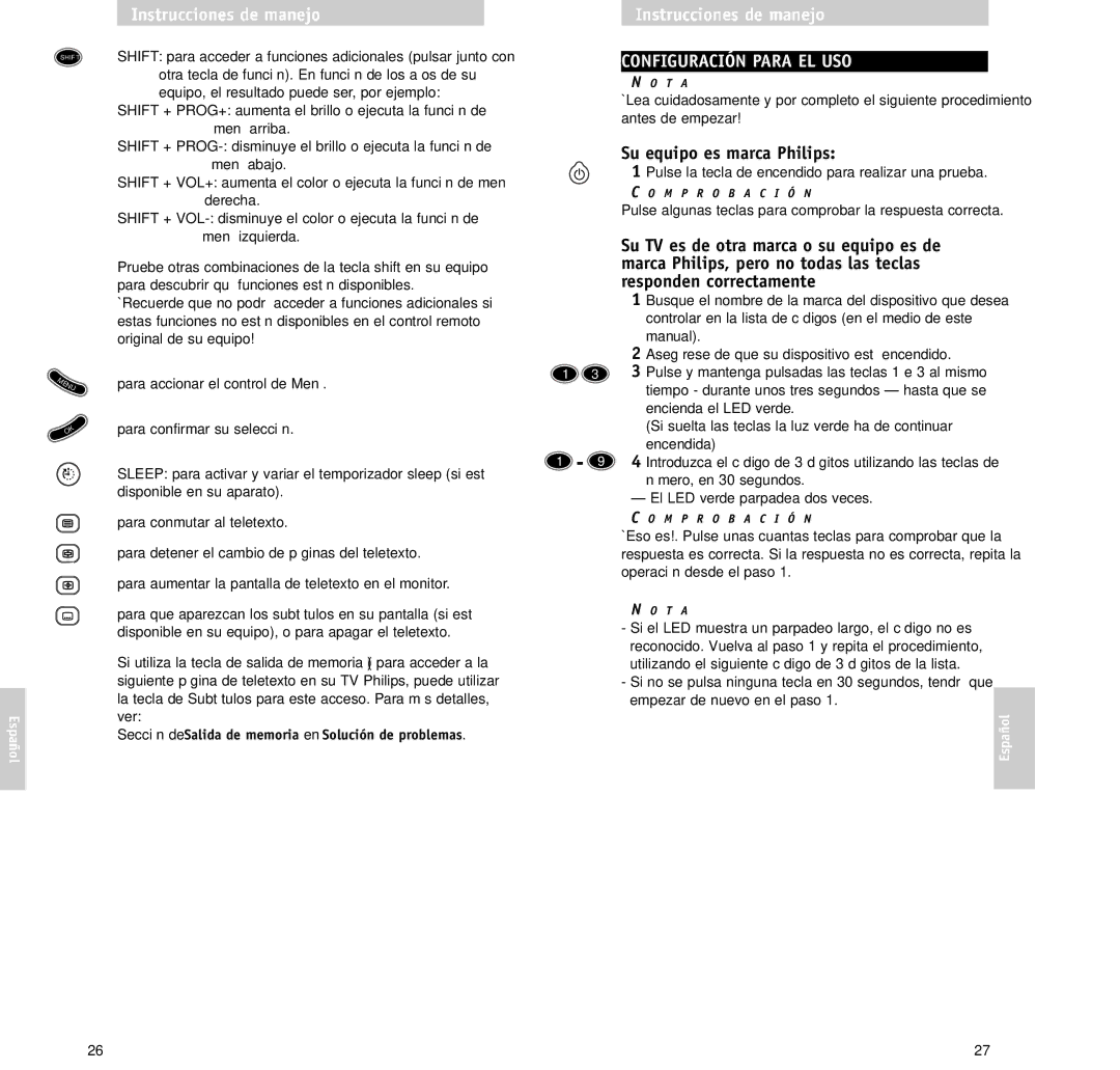 Philips RU610/00 manual Configuración Para EL USO, Su equipo es marca Philips 