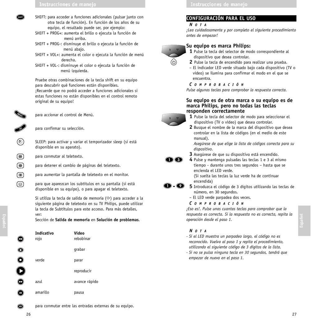 Philips RU620/00 manual Configuración Para EL USO, Su equipo es marca Philips 