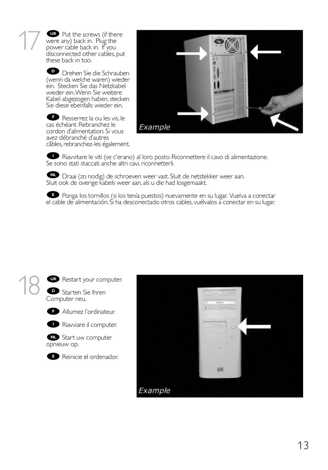 Philips RWDV3212 manual Starten Sie Ihren 